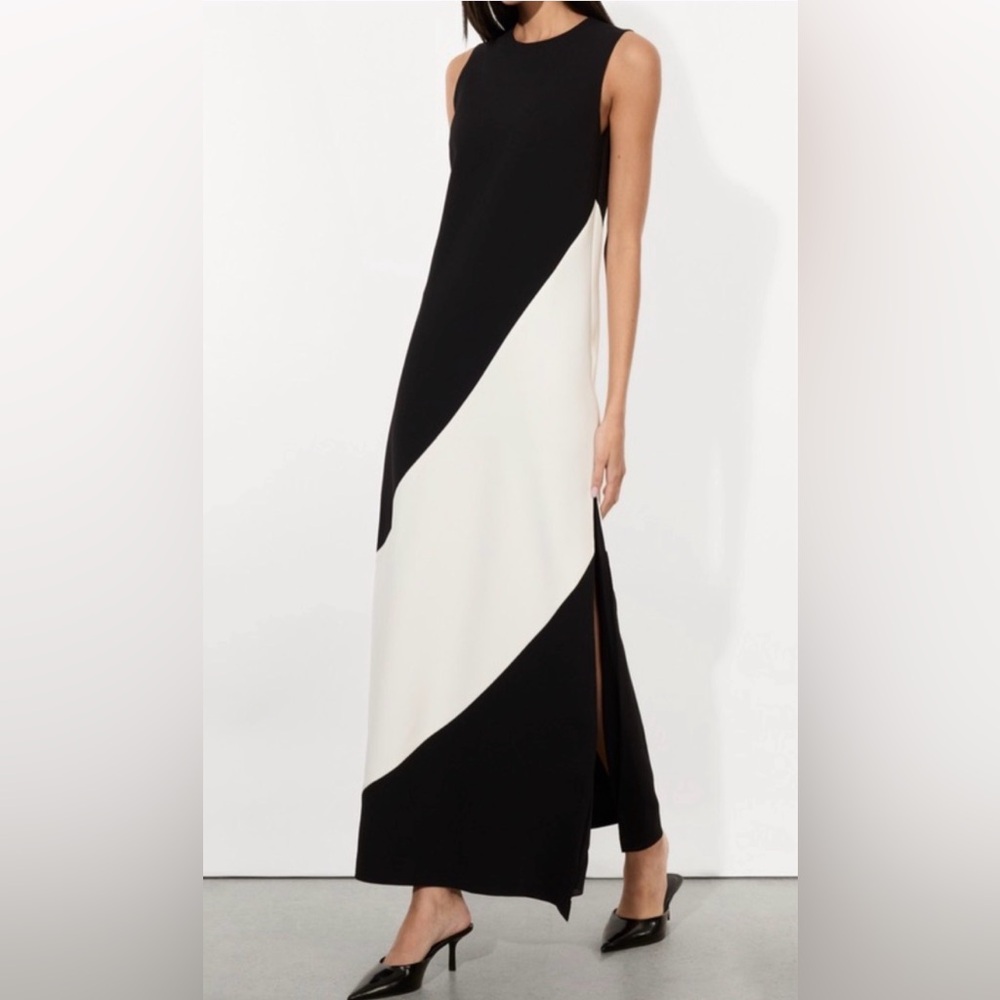 Alice + Olivia Black and White Maxi Dress